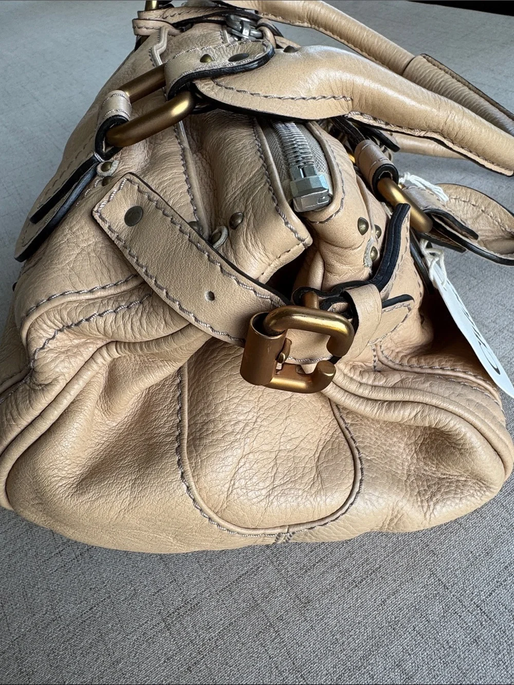 Chloe Paddington Creme 106 Leather Bag Padlock Key Original Tag Y2K Vintage